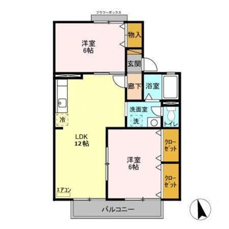 カーサみつわ台Dの物件間取画像